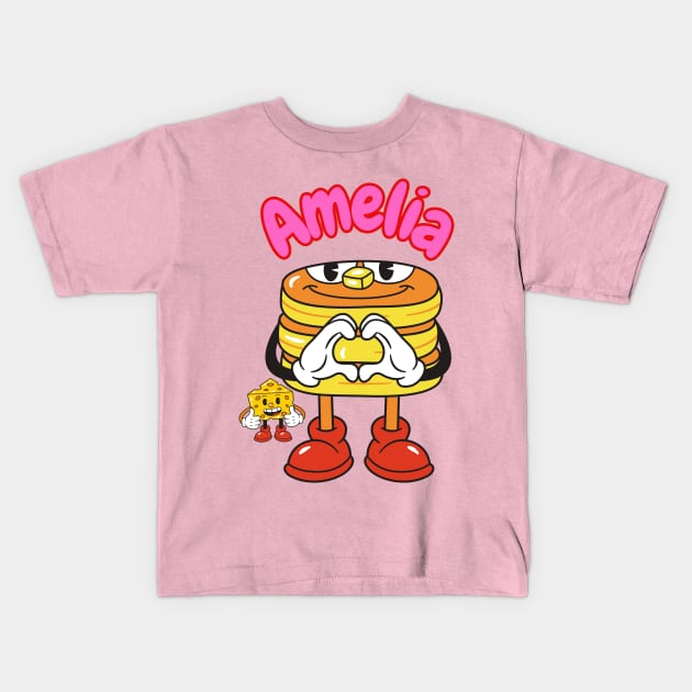 Amelia baby's name Kids T-Shirt by TopSea